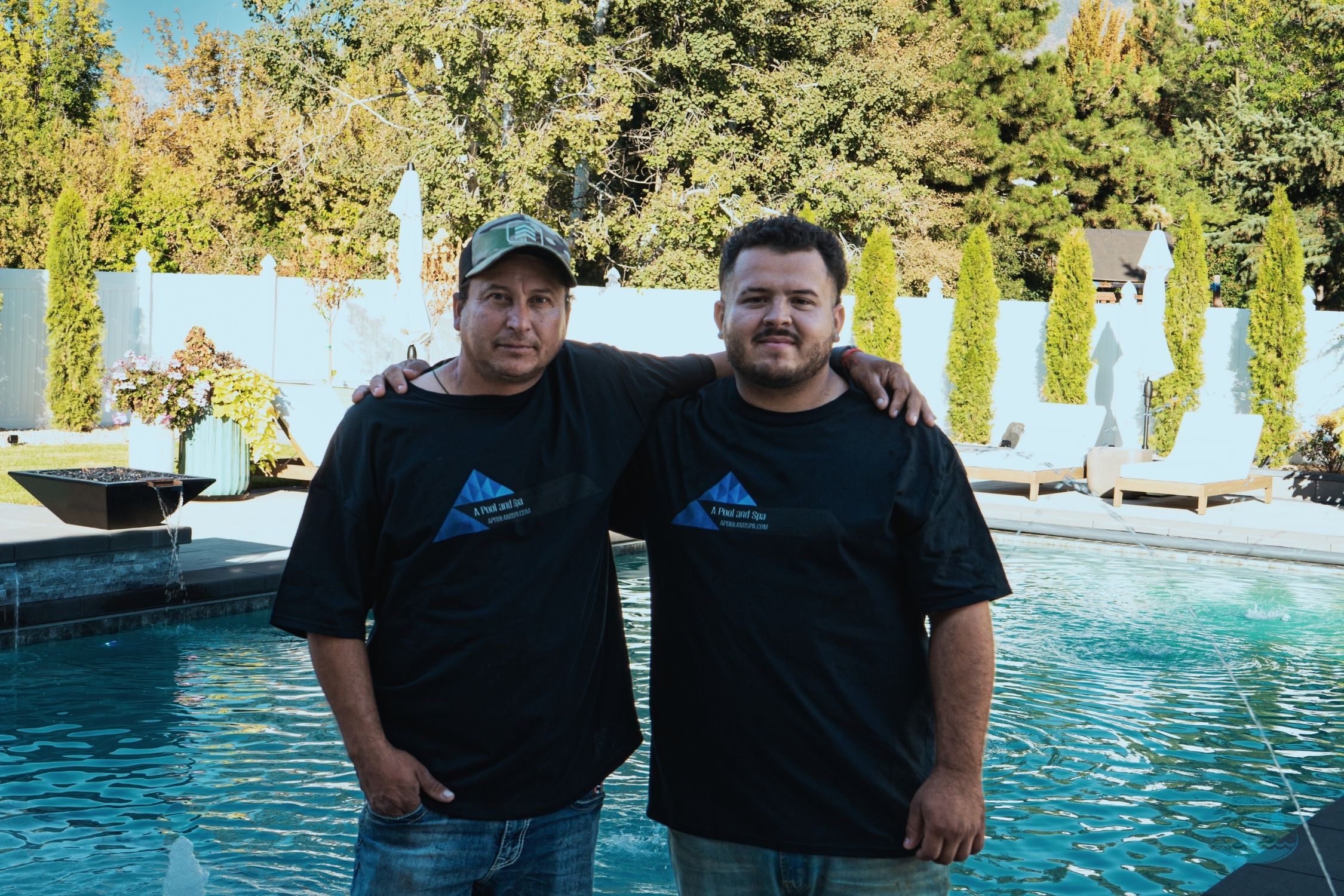 Jose and Israel Crew Members A Pool and Spa