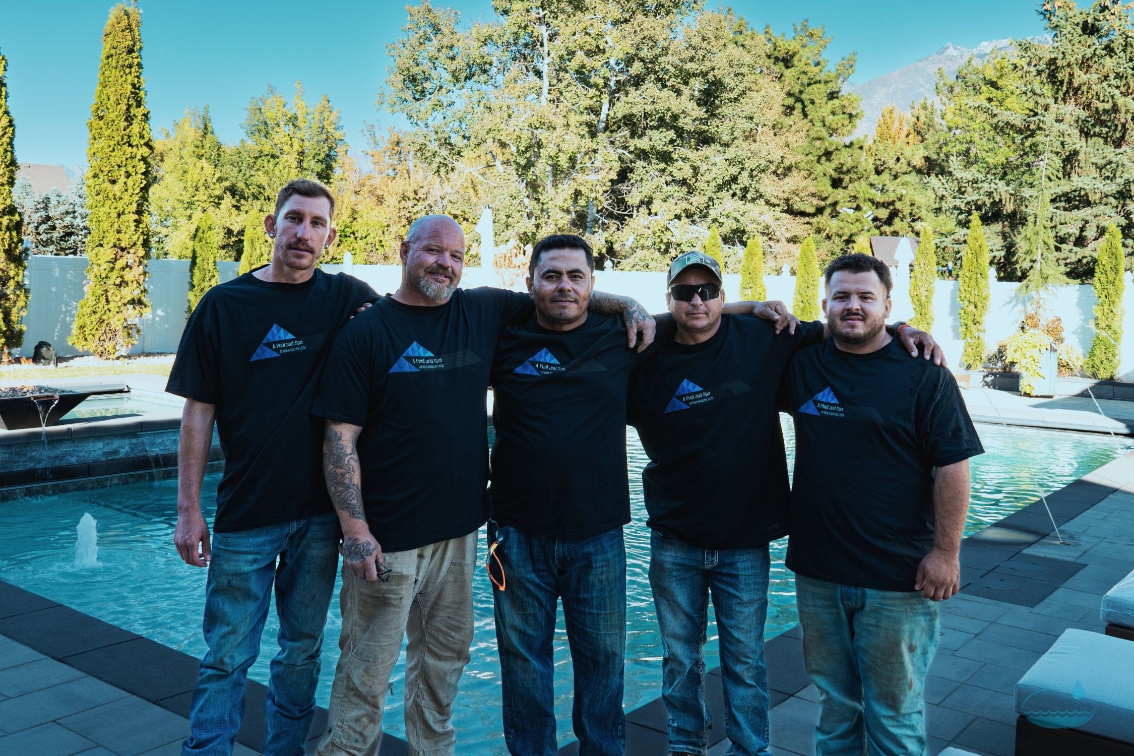 Shawn, Brandon, Julio, Jose, and Israel Crew Members for A Pool and Spa