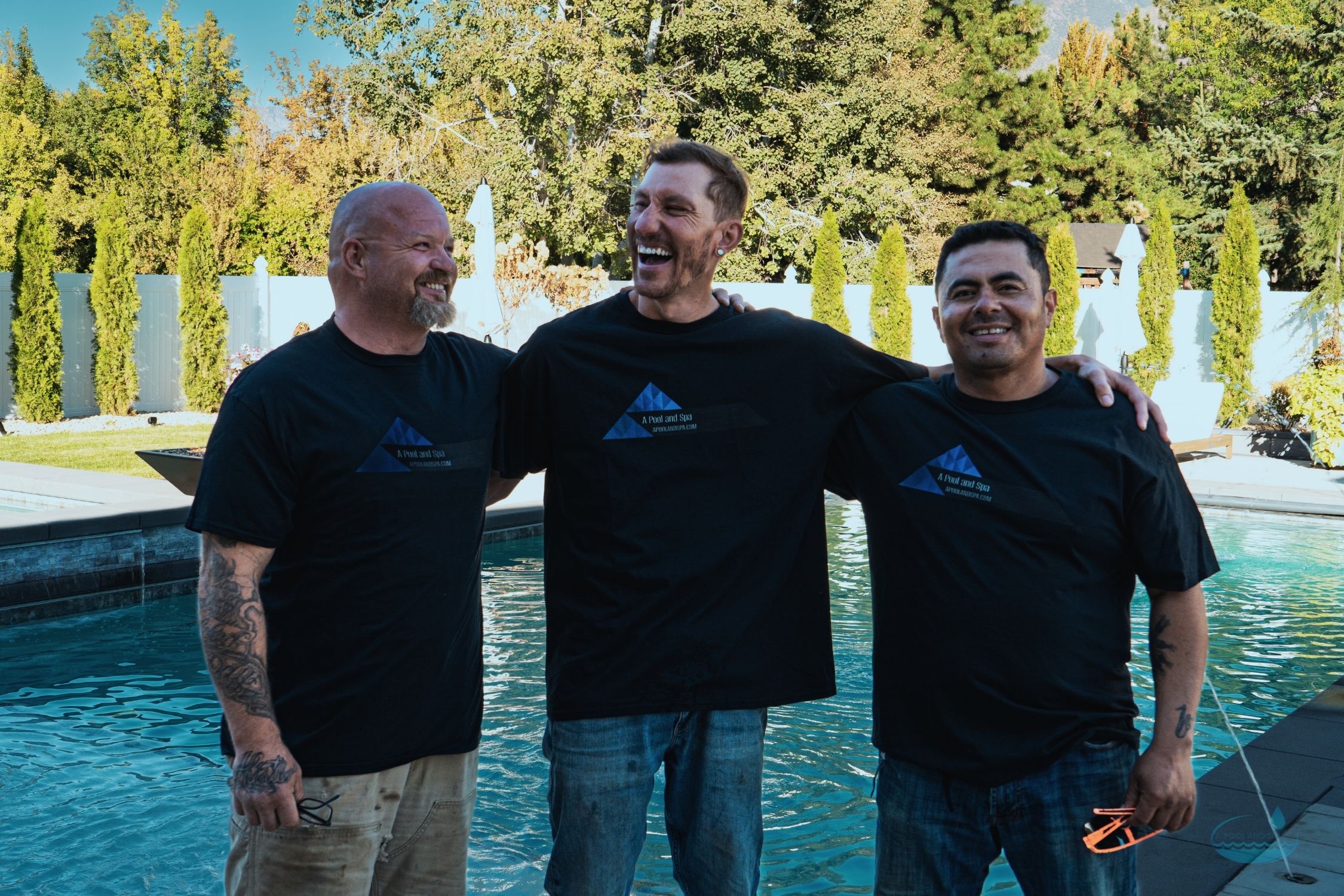 Shawn, Brandon and Julio Crew Members for A Pool and Spa