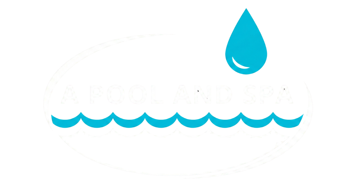 A Pool and Spa Logo Light Blue & White 1200x630
